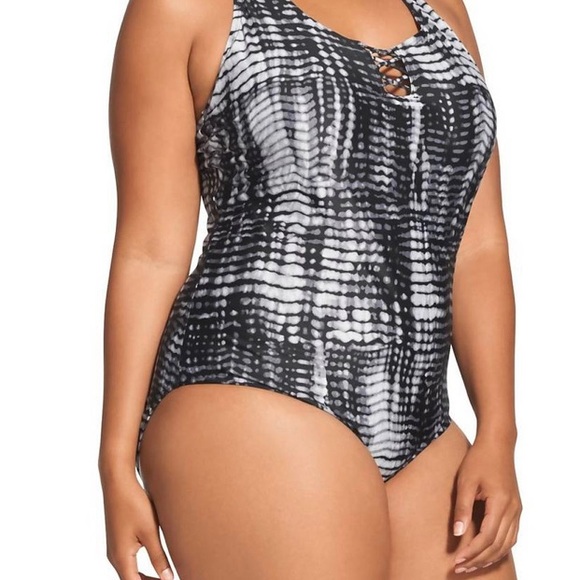 Gray speedo NEW never worn. Plus size swimsuit - Picture 3 of 3